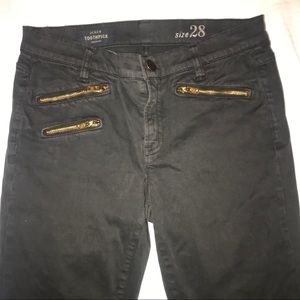 J. Crew suede/sateen toothpick jean